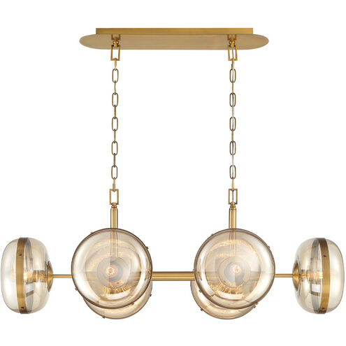 Nottingham 6 Light 21.75 inch Brass Chandelier Ceiling Light