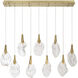 Jateo LED 51.25 inch Gold Linear Chandelier Ceiling Light