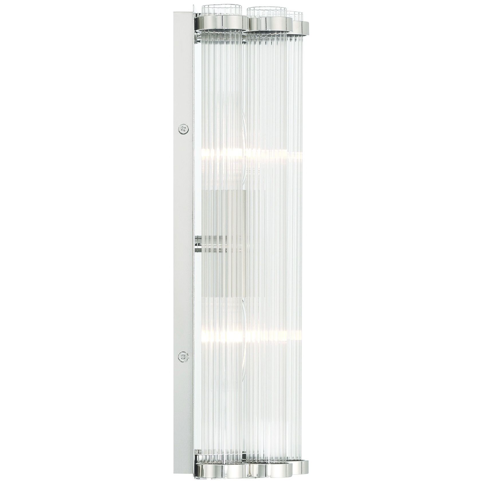 Glasbury Wall Sconce Wall Light in Polished Nickel