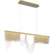 Tenda Linear Chandelier Ceiling Light in Gold