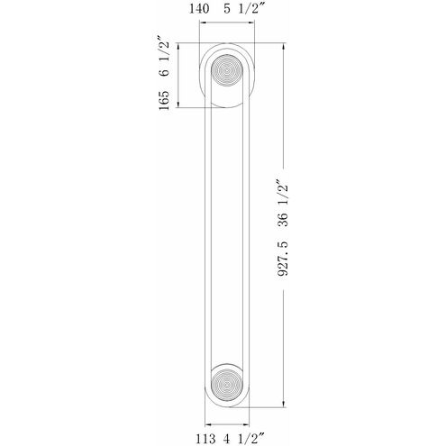 Swing 1 Light 36 inch Black Outdoor Wall Sconce