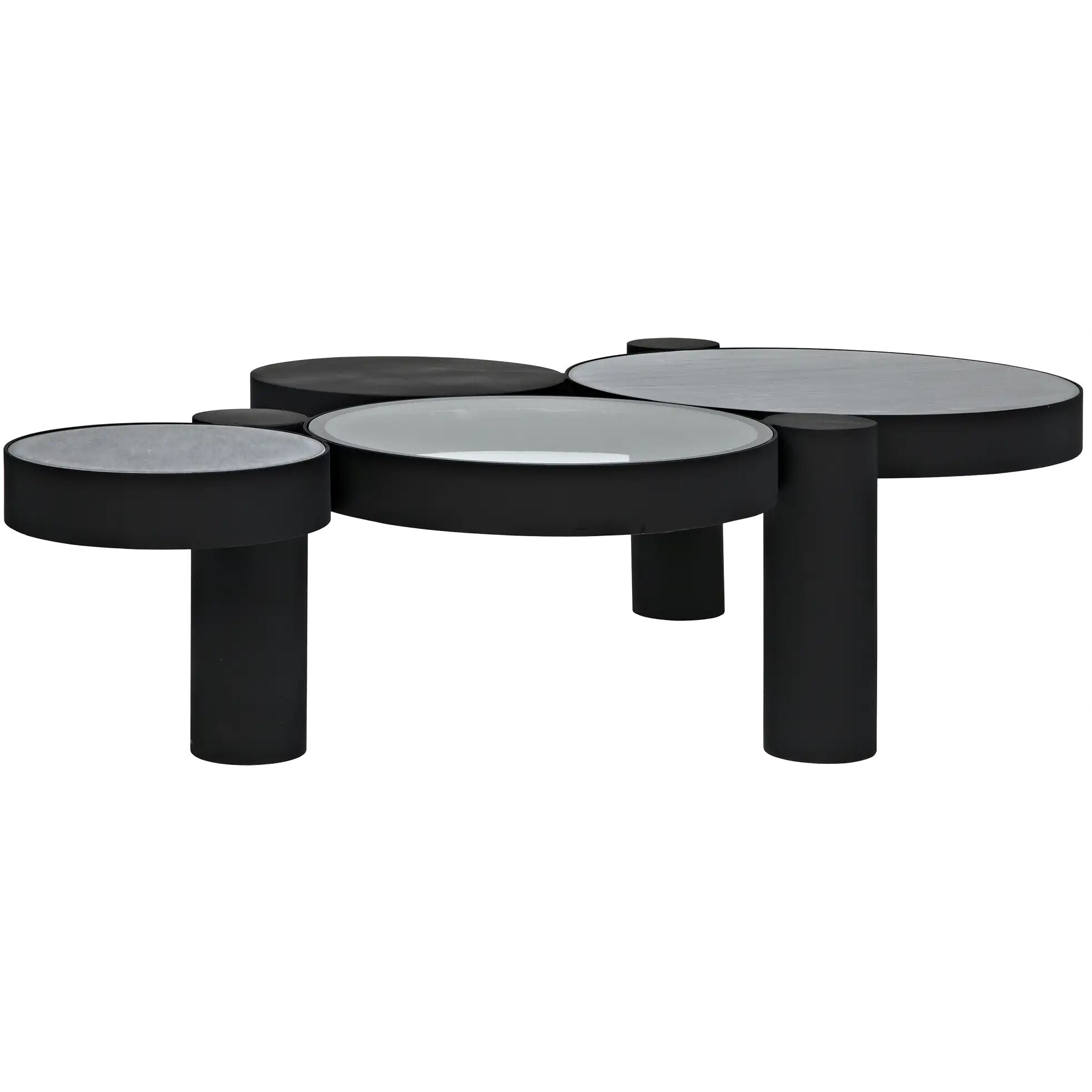 Trypo 68 X 42 inch Matte Black Coffee Table