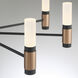 Albany LED 23.5 inch Brass and Black Chandelier Ceiling Light