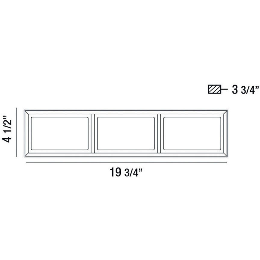 Tamar LED 20 inch Black Vanity Light Wall Light, Small