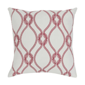 Haylard 18 X 18 inch Bright Red and Cream Pillow Kit