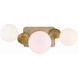 Vine 3 Light 20 inch Gold Vanity Light Wall Light