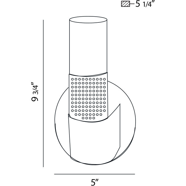 Uomo 5 inch Chrome Wall Sconce Wall Light