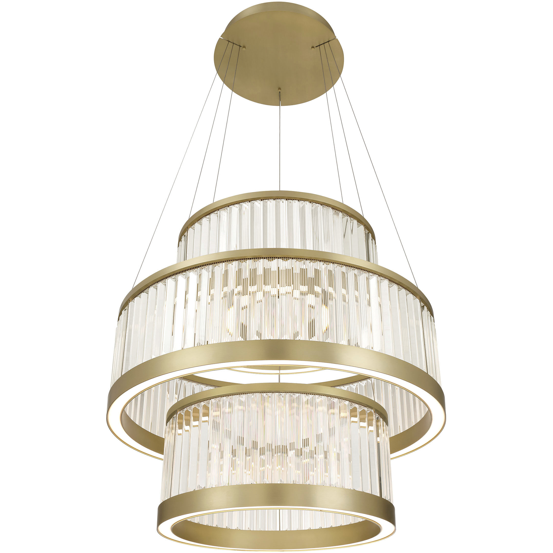 Empra LED 35.2 inch Gold Grand Chandelier Ceiling Light