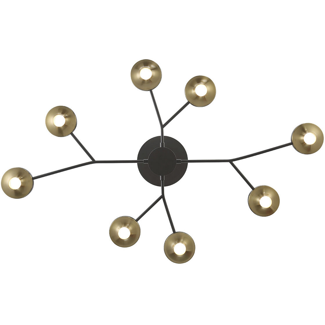 Torcia Linear Chandelier Ceiling Light in Black