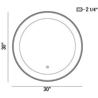 Anya 30 inch Silver Mirror