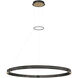 Admiral LED 48.25 inch Gold and Black Chandelier Ceiling Light, Medium