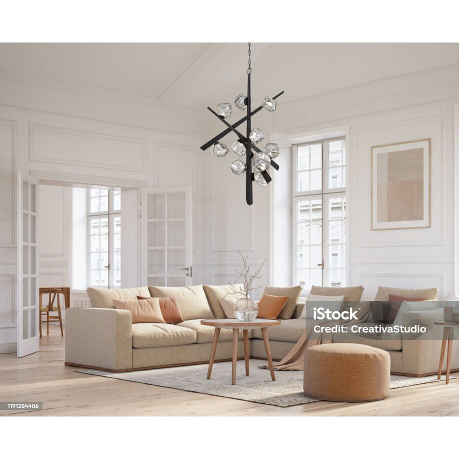 Thorah 10 Light 36 inch Graphite Chandelier Ceiling Light