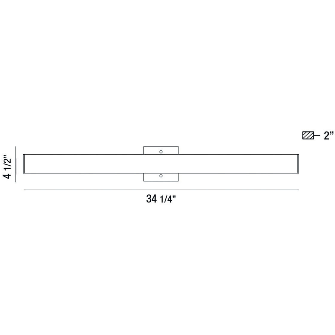 Springfield LED 34 inch Black Wall Sconce Wall Light