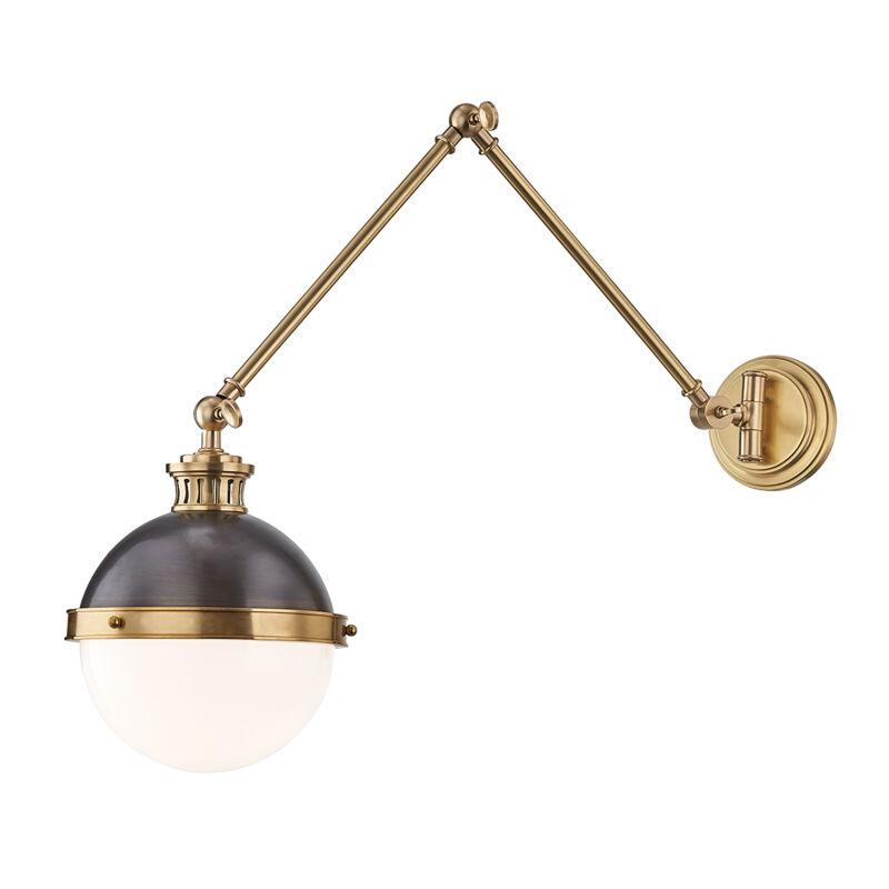 Latham 1 Light 9.50 inch Swing Arm Light/Wall Lamp