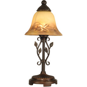 Evelyn 16.75 inch 60 watt Antique Golden Sand Mini Accent Lamp Portable Light