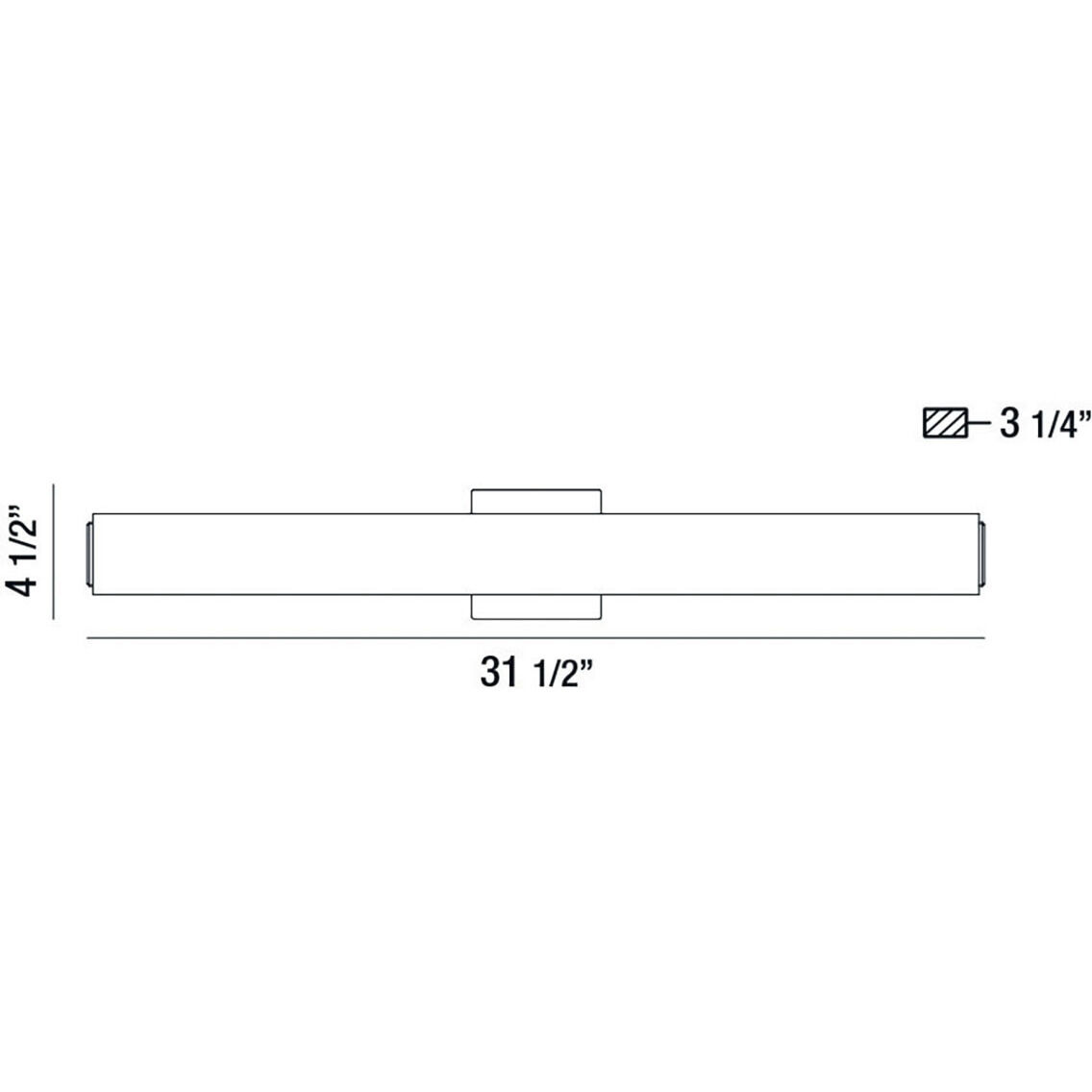 Landor LED 32 inch Chrome Wall Sconce Wall Light, Large