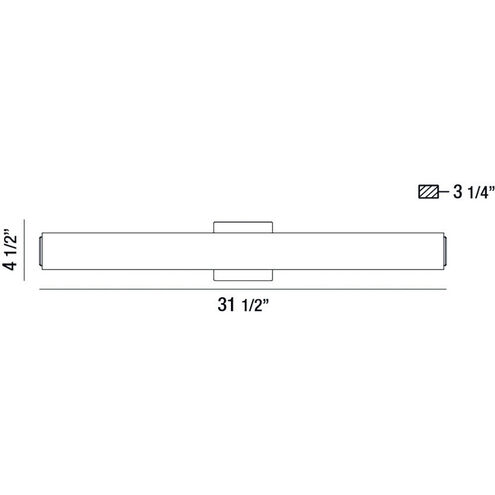 Landor LED 32 inch Chrome Wall Sconce Wall Light, Large