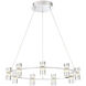 Netto LED 25 inch Chrome Chandelier Ceiling Light, Small 