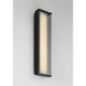 Dulton LED 24.4 inch Matte Black Outdoor Wall Sconce