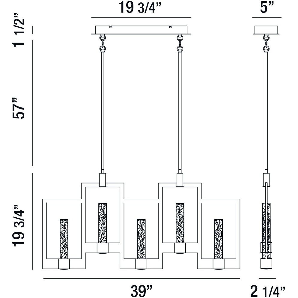 Hanson Linear Chandelier Ceiling Light