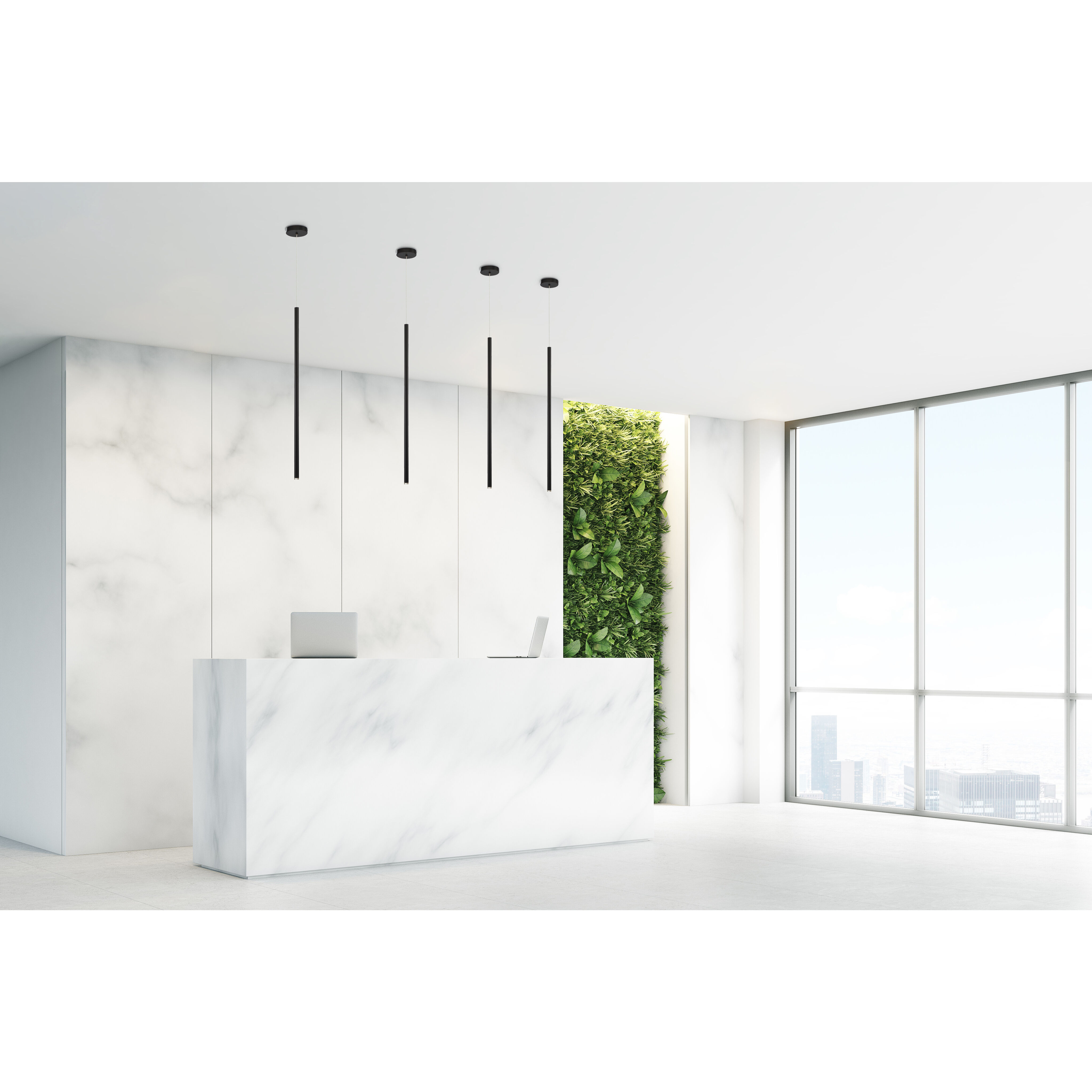 Navada LED 1 inch Black Pendant Ceiling Light, Large