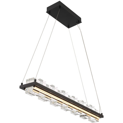 Bruco Linear Chandelier Ceiling Light in Black