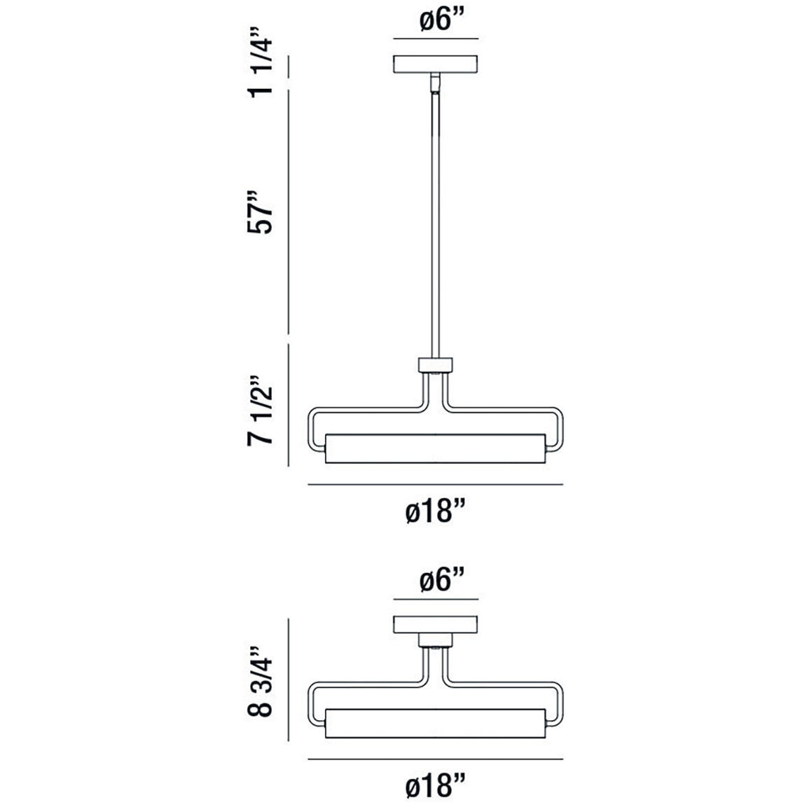 Pemberton LED 18 inch Brass Pendant Ceiling Light, Small
