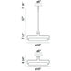 Pemberton LED 18 inch Brass Pendant Ceiling Light, Small