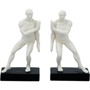 Anita White and Black Bookends