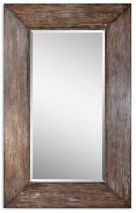 Langford 80.5 X 50.5 inch Antiqued Hickory Undertones Wall Mirror