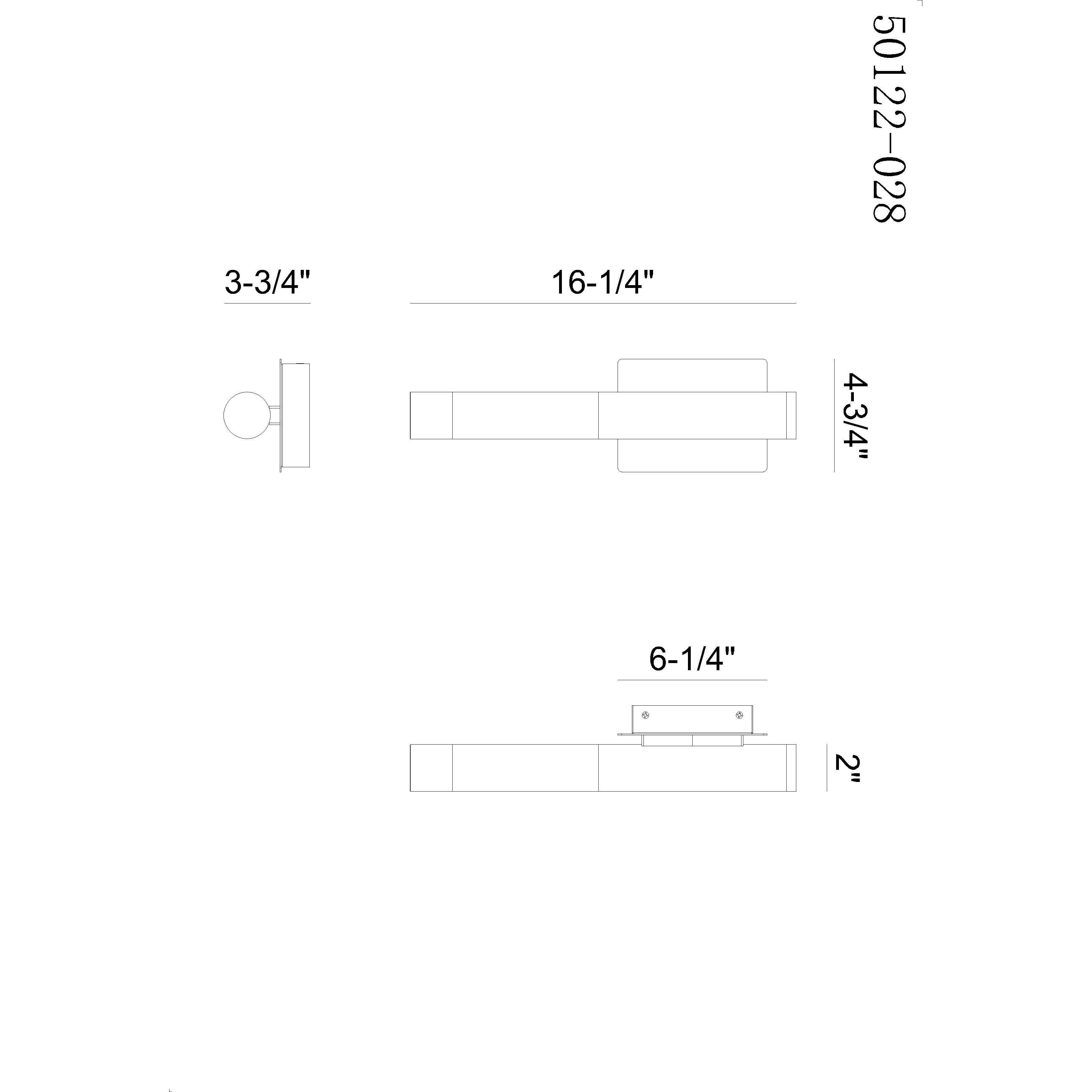 Ronda LED 16.25 inch Matte Black Outdoor Wall Sconce