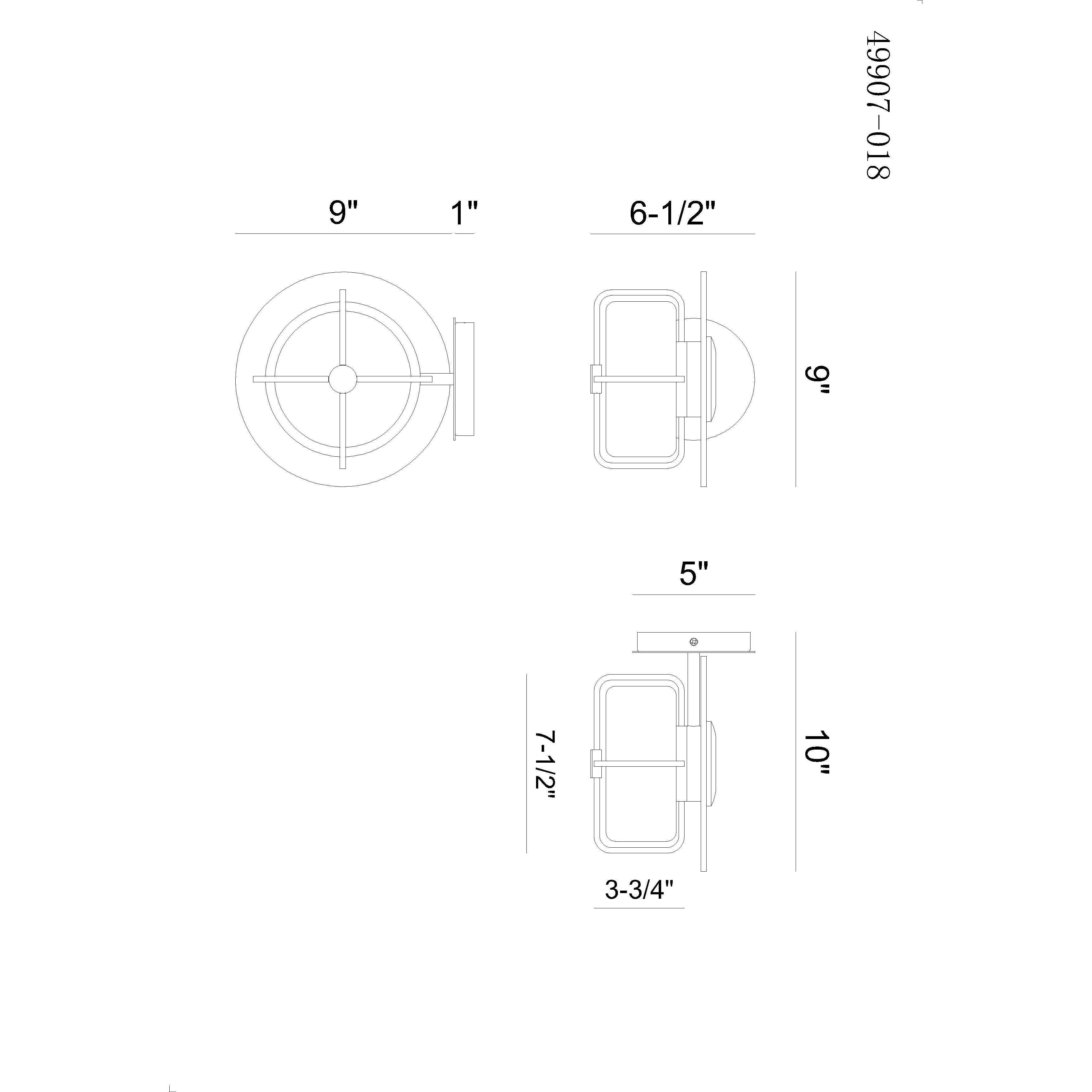Florin LED 6.5 inch Sand Black Outdoor Wall Sconce