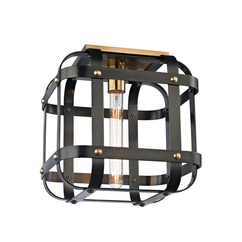 Colchester 1 Light 11.75 inch Aged Old Bronze Semi Flush Ceiling Light