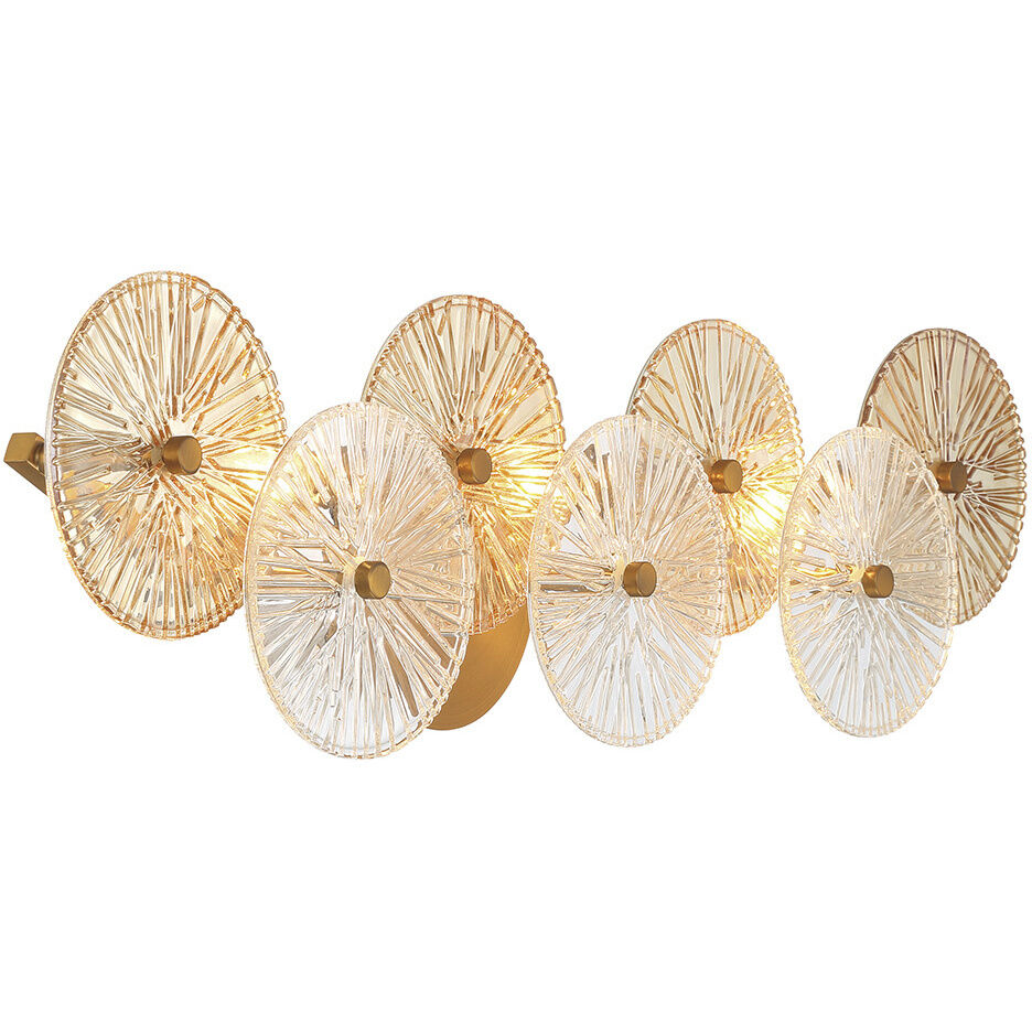 Sue Anne 3 Light 29.5 inch Gold Vanity Light Wall Light