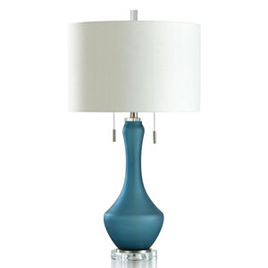 Cameron 32 inch 60.00 watt Blue/White Table Lamp Portable Light