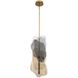 Grotto 1 Light 8.5 inch Antique Brass Standard Pendant Ceiling Light