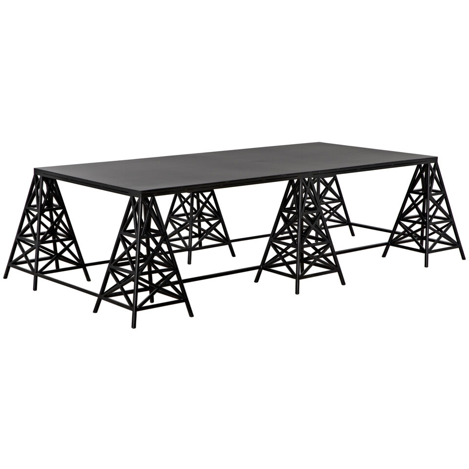 Brixton 64 X 38 inch Matte Black Coffee Table