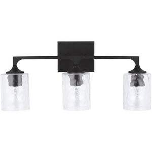 Clint 3 Light 23 inch Black Iron Vanity Light Wall Light