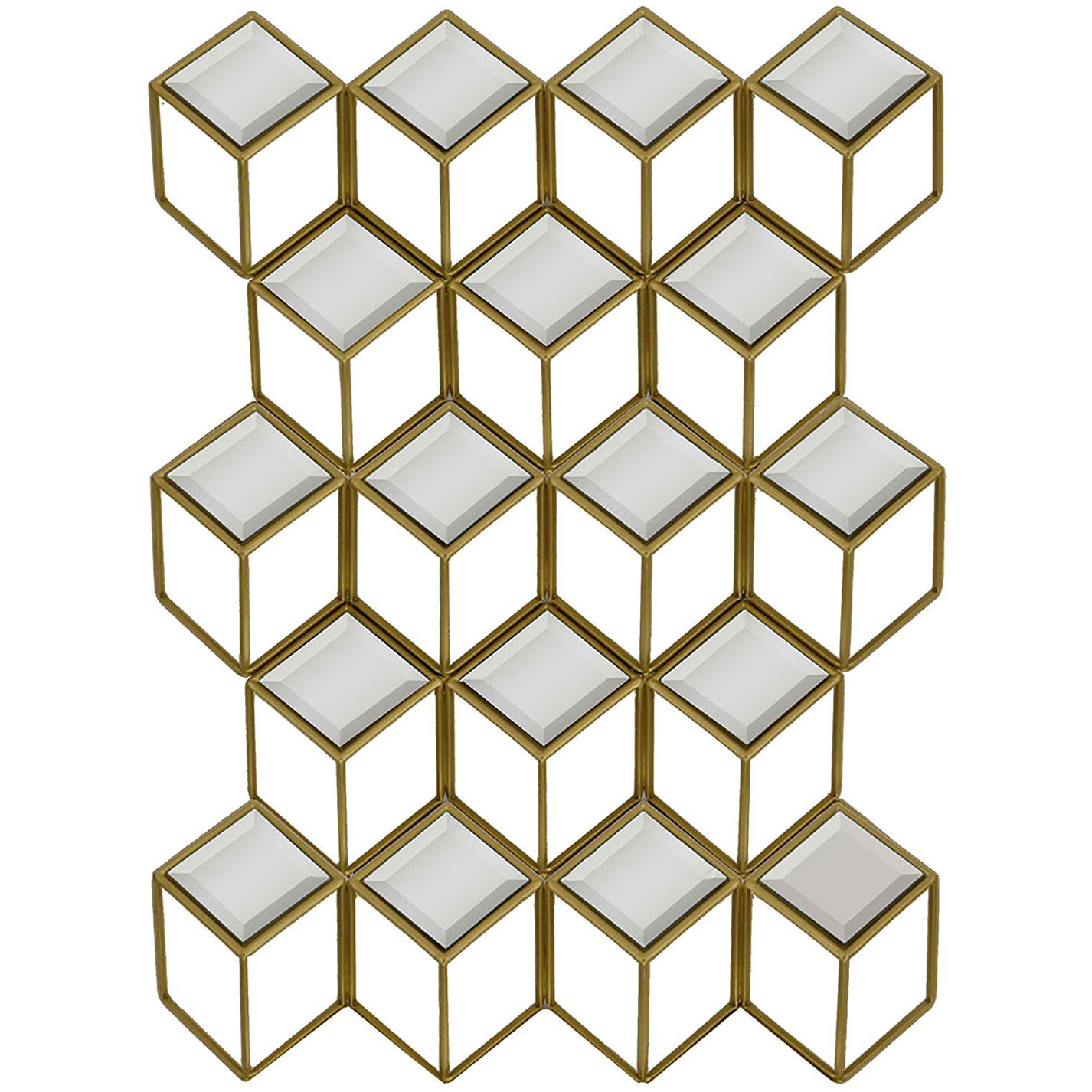 Mirror Collection 33 X 24 inch Metallic Wall Mirror, Global Goods