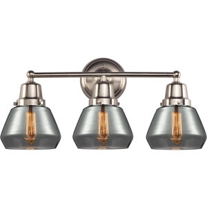 Aditi Fulton 3 Light 22.75 inch Brushed Satin Nickel Bath Vanity Light Wall Light, Aditi