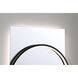 Trails 36 X 24 inch Matte Black LED Mirror