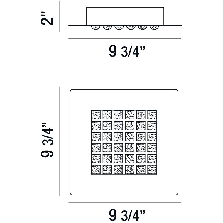 Denso LED 10 inch Chrome Flush Mount Ceiling Light, Medium