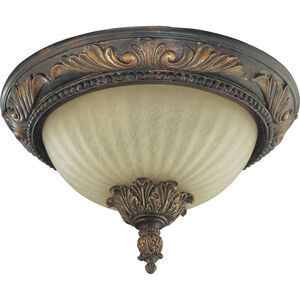 Madeleine 2 Light 14 inch Corsican Gold Flush Mount Ceiling Light