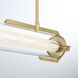 Espada Linear Chandelier Ceiling Light in Polished Nickel