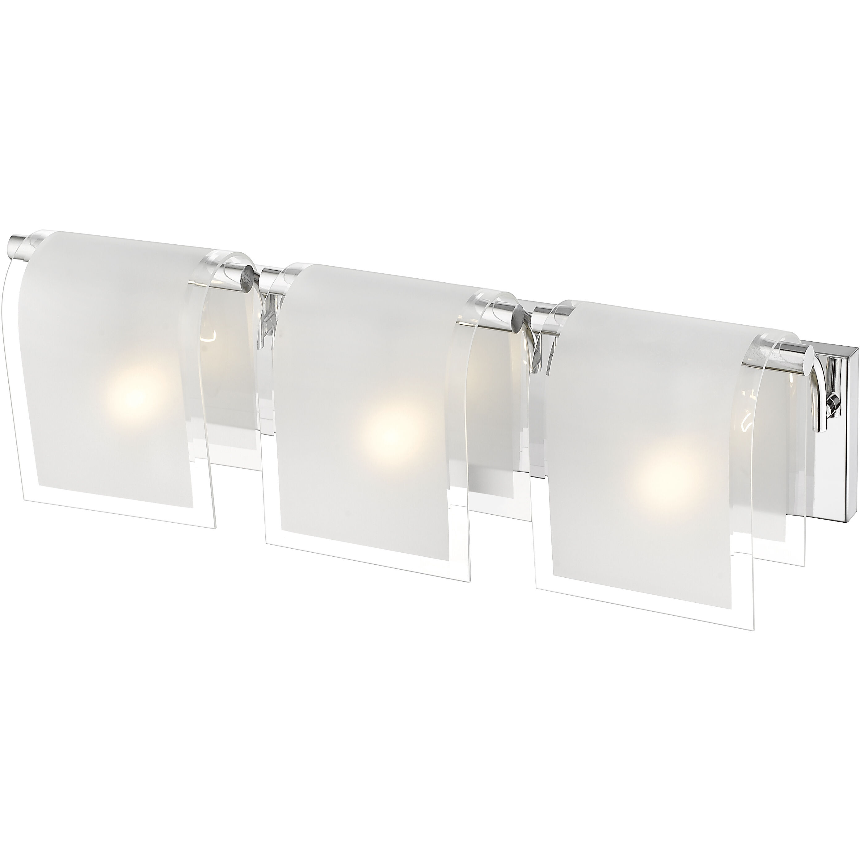 Zephyr 3 Light 23.13 inch Chrome Vanity Wall Light