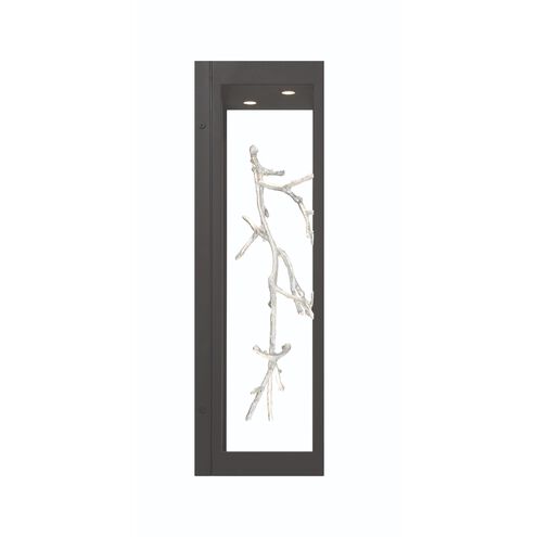 Aerie LED 20 inch Silver and Black Outdoor Wall Sconce, Both Indoor/Outdoor