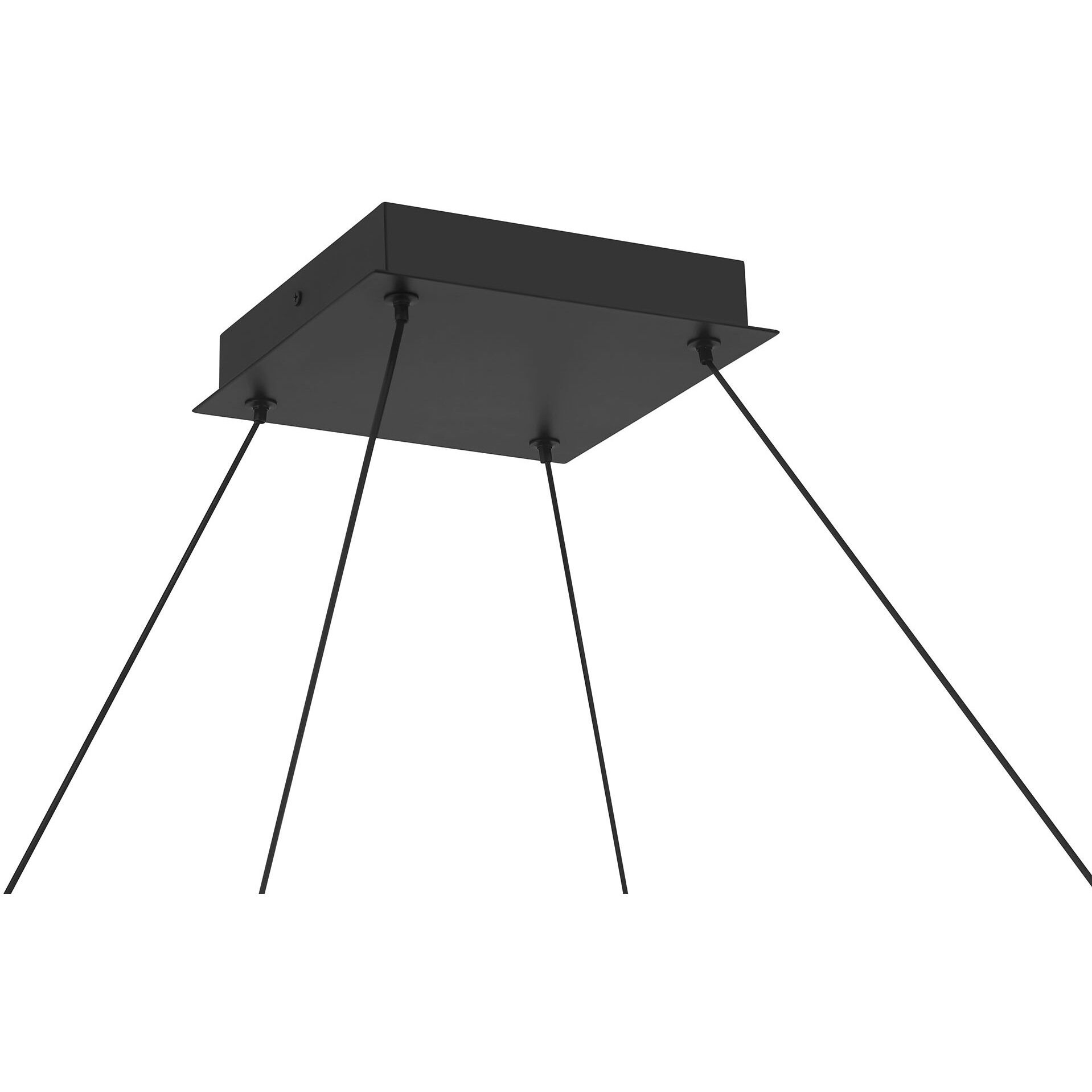 Neoness LED 34.25 inch Matte Black Chandelier Ceiling Light in Clear