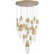 Ecrou 22 Light 39.75 inch Gold Chandelier Ceiling Light