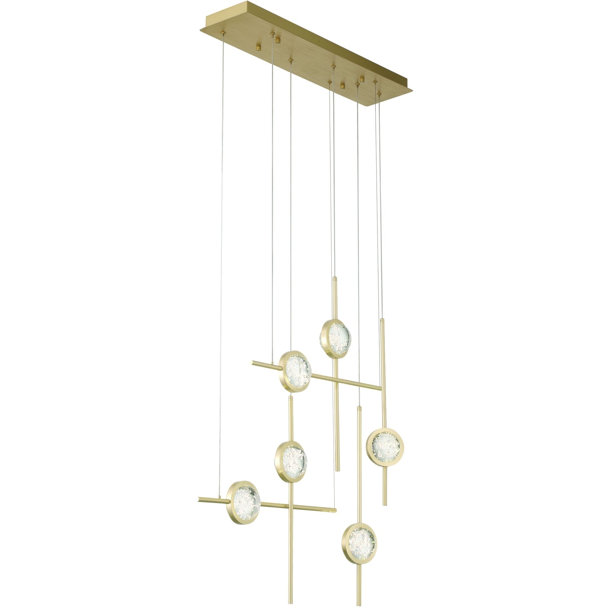Barletta 6 Light 7.75 inch Gold Chandelier Ceiling Light