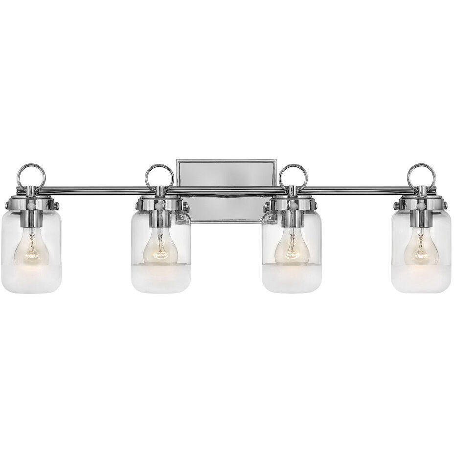 Penley 4 Light 30 inch Polished Nickel Vanity Light Wall Light